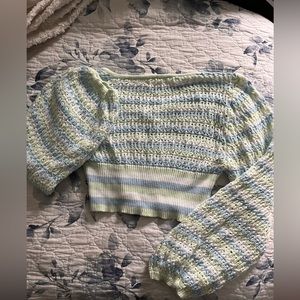 NIT LONGSLEEVE CROP TOP